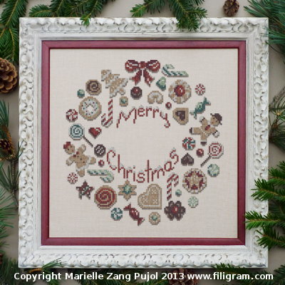 ref A73 - Cookies Christmas Wreath