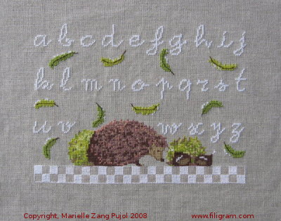 ref A11 - Lower case abc Tiny Hedgehog