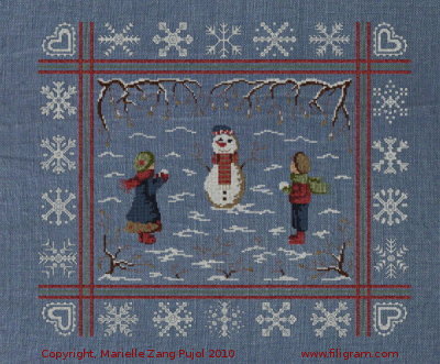 ref A24 - Snow Man and Snow Flakes