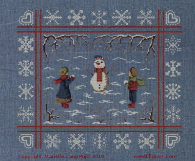 ref F24 – Bonhomme de neige et flocons