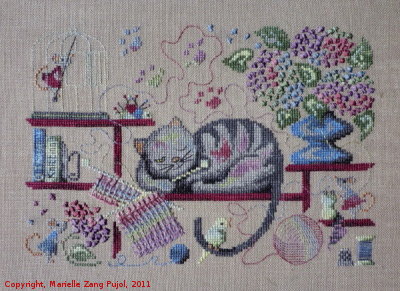 ref F56 – Chat au tricot